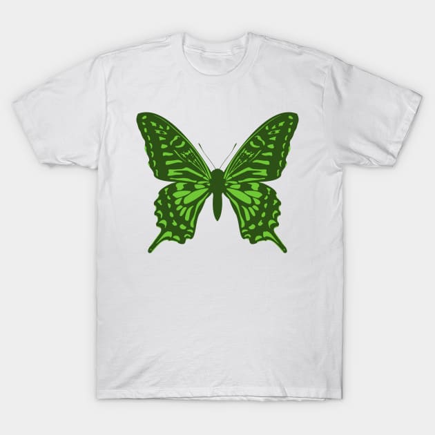 Copy of Butterfly, green T-Shirt by TyneDesigns